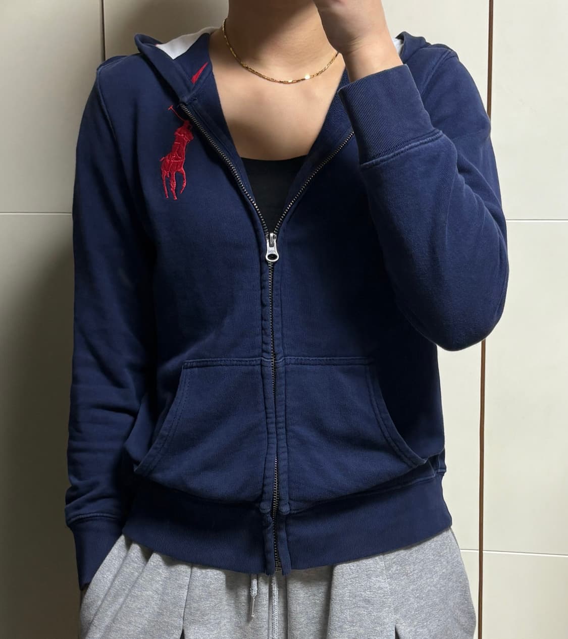 폴로 랄프로렌 빅포니 네이비 후드집업 상품이미지1