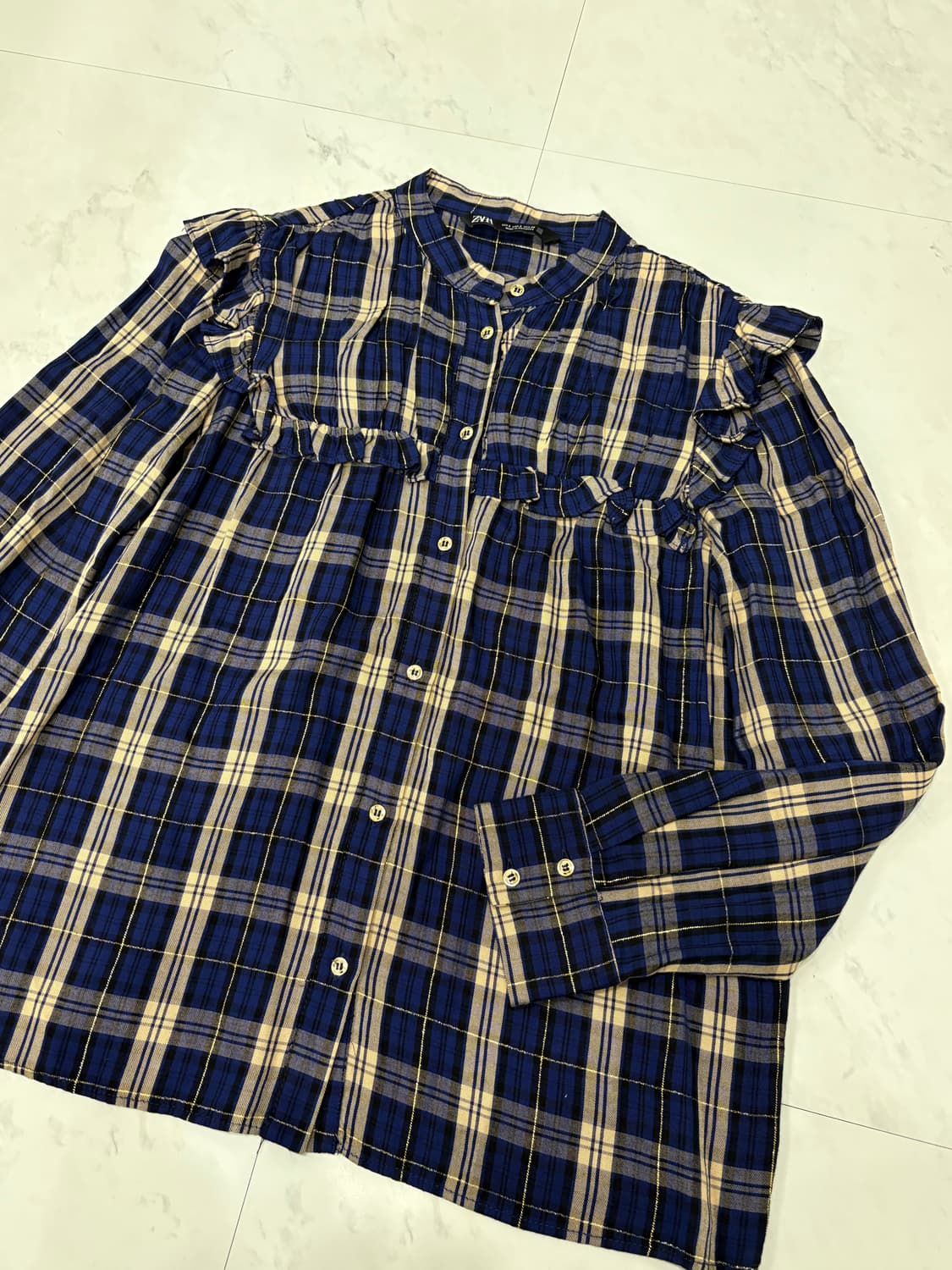 zara checkered shirt 상품이미지3