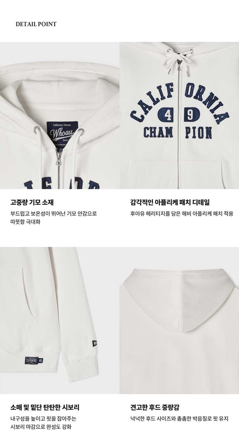 [새상품] 후아유 패치 후드집업 M 상품이미지2