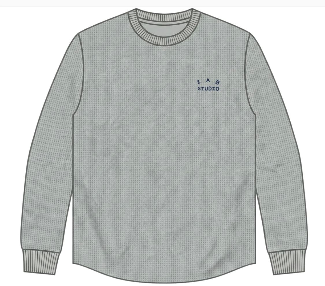 아이앱 와플 롱 슬리브 라이트 그레이 L 상품이미지1