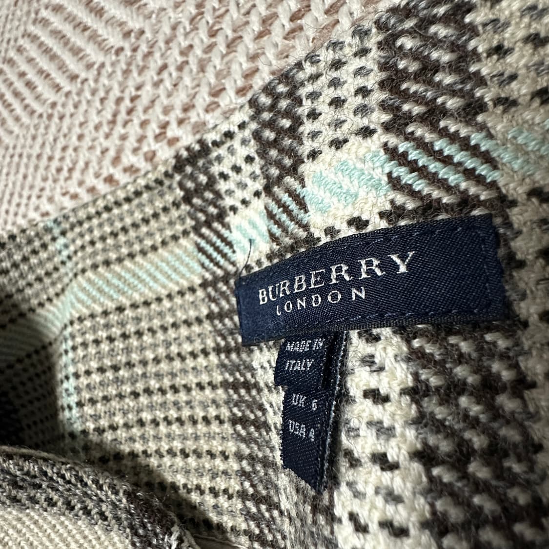 BURBEERY italy made check skirt wool 상품이미지3