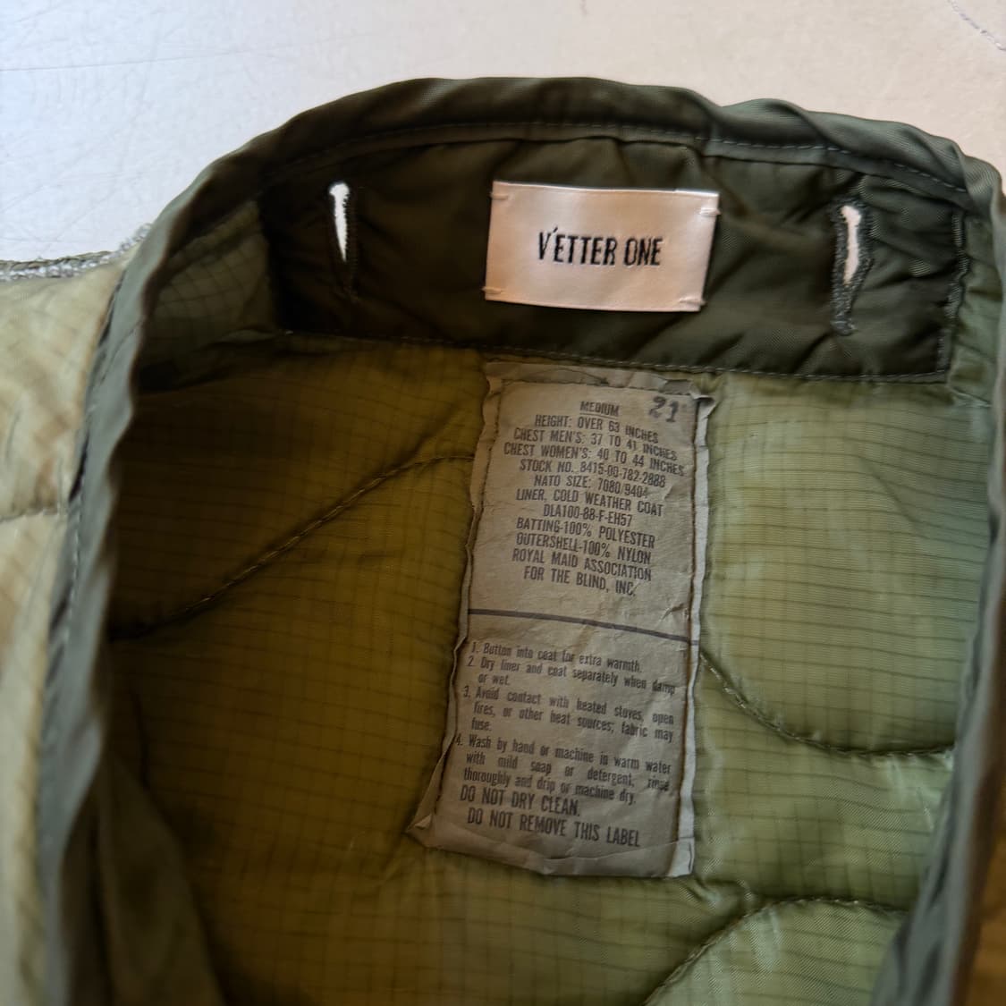 배러 원 m65 퀼팅 라이너 자켓 상품이미지6