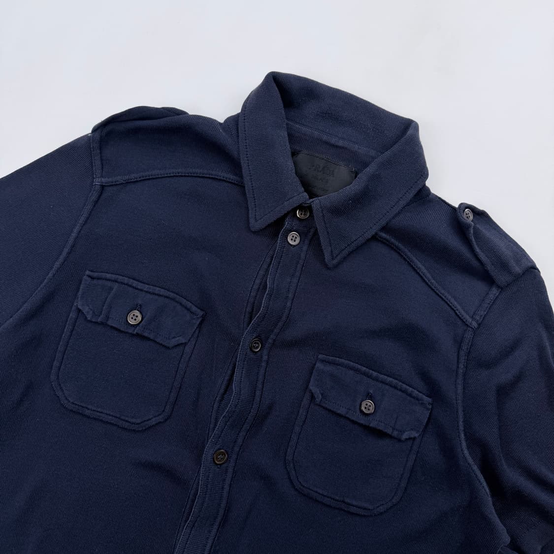 프라다 빈티지 네이비 포켓 반팔 셔츠 상품이미지2