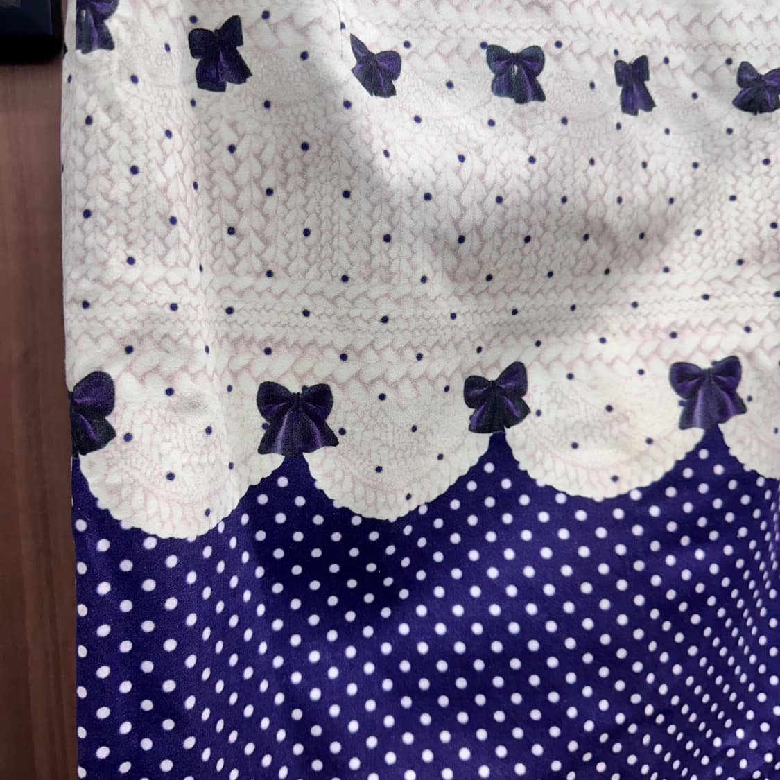 Ribbon Lace Dot Pattern Midi Skirt 상품이미지5
