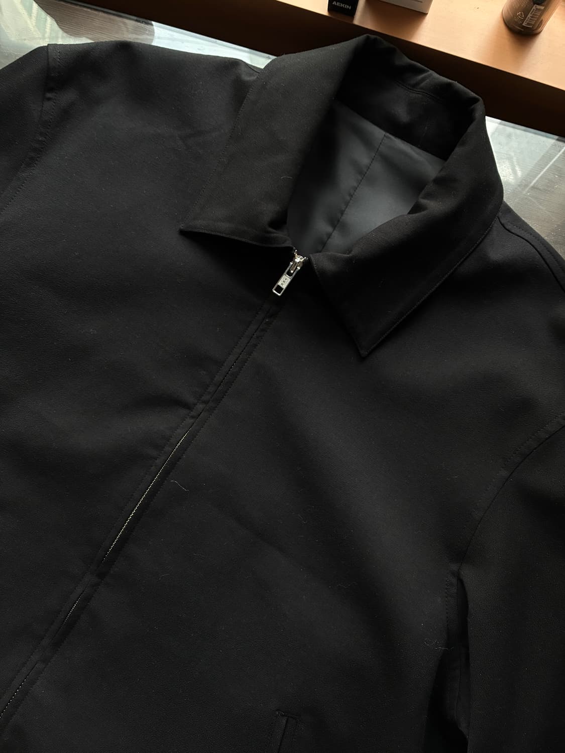 (L) 드로우핏 [서강준 PICK]도브 울 블루종 자켓 [BLACK]판매 상품이미지10