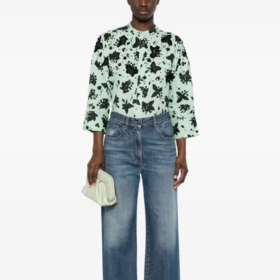 24SS ESSENTIEL ANTWERP 스팽글 플라워 블라우스 상품이미지2