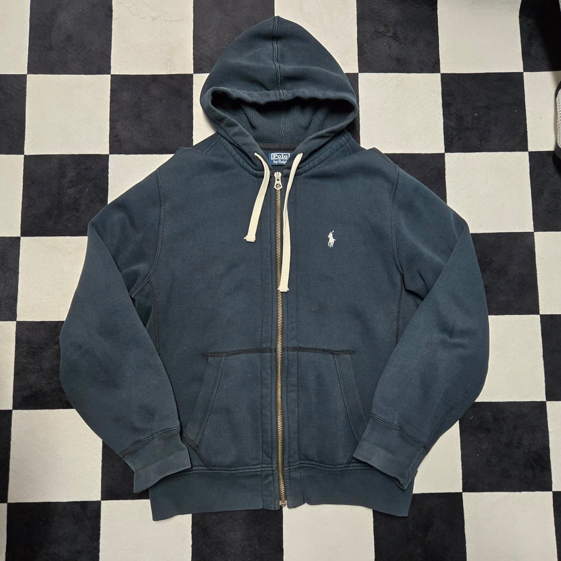 L 폴로랄프로렌 써멀 헤비코튼 후드 집업 블랙 상품이미지1