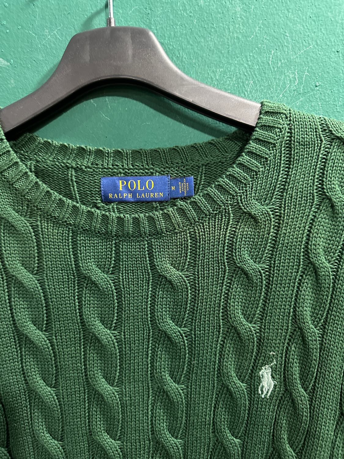 폴로 꽈베기니트 그린M 상품이미지5