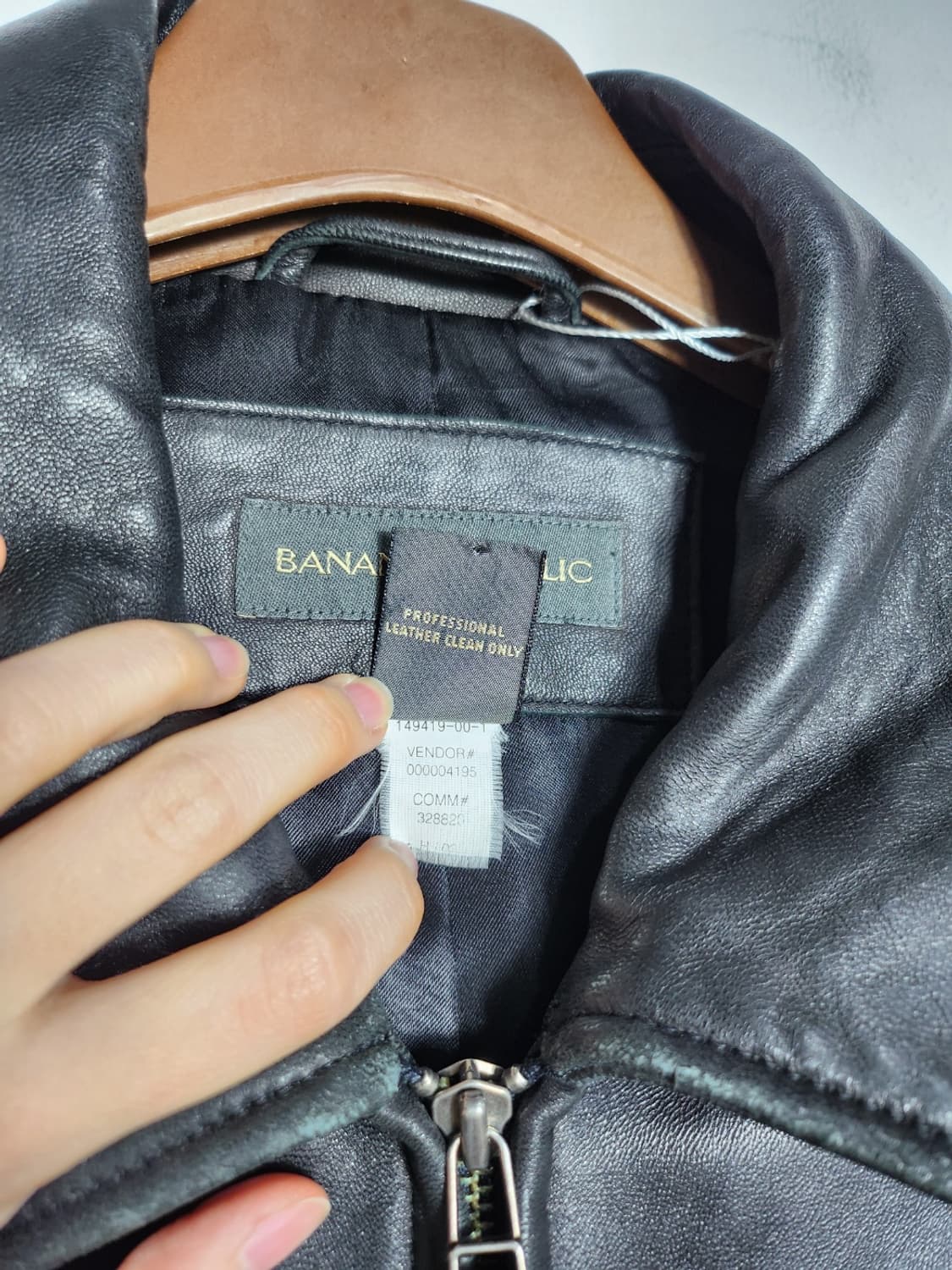 L 바나나리퍼블릭 블랙 레더 자켓 상품이미지3