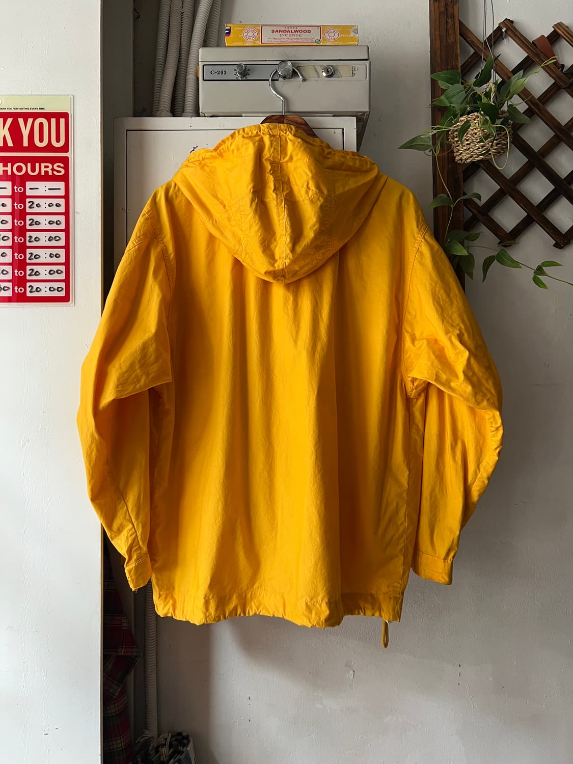 [M]90's 폴로 랄프로렌 옐로우 후드 나일론 자켓 상품이미지8