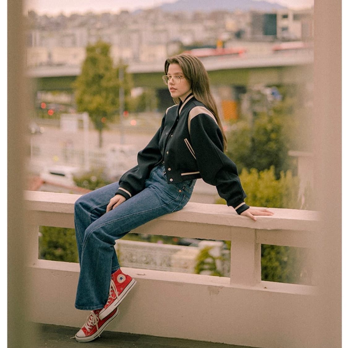 반원 아틀리에 아이리쉬 크롭 바시티 자켓 상품이미지2