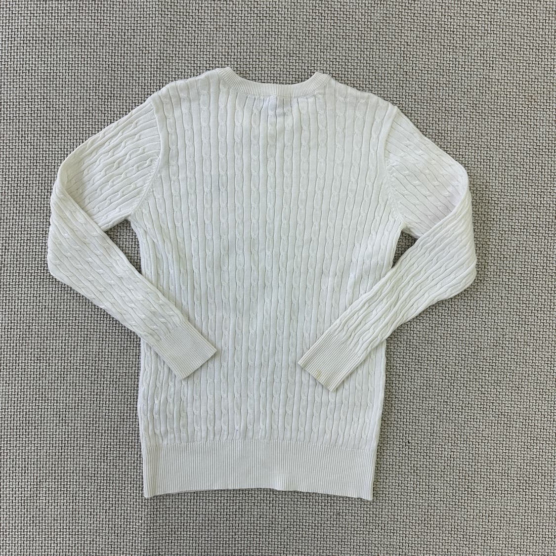 S US폴로 브이넥 케이블 니트 0423D 상품이미지4