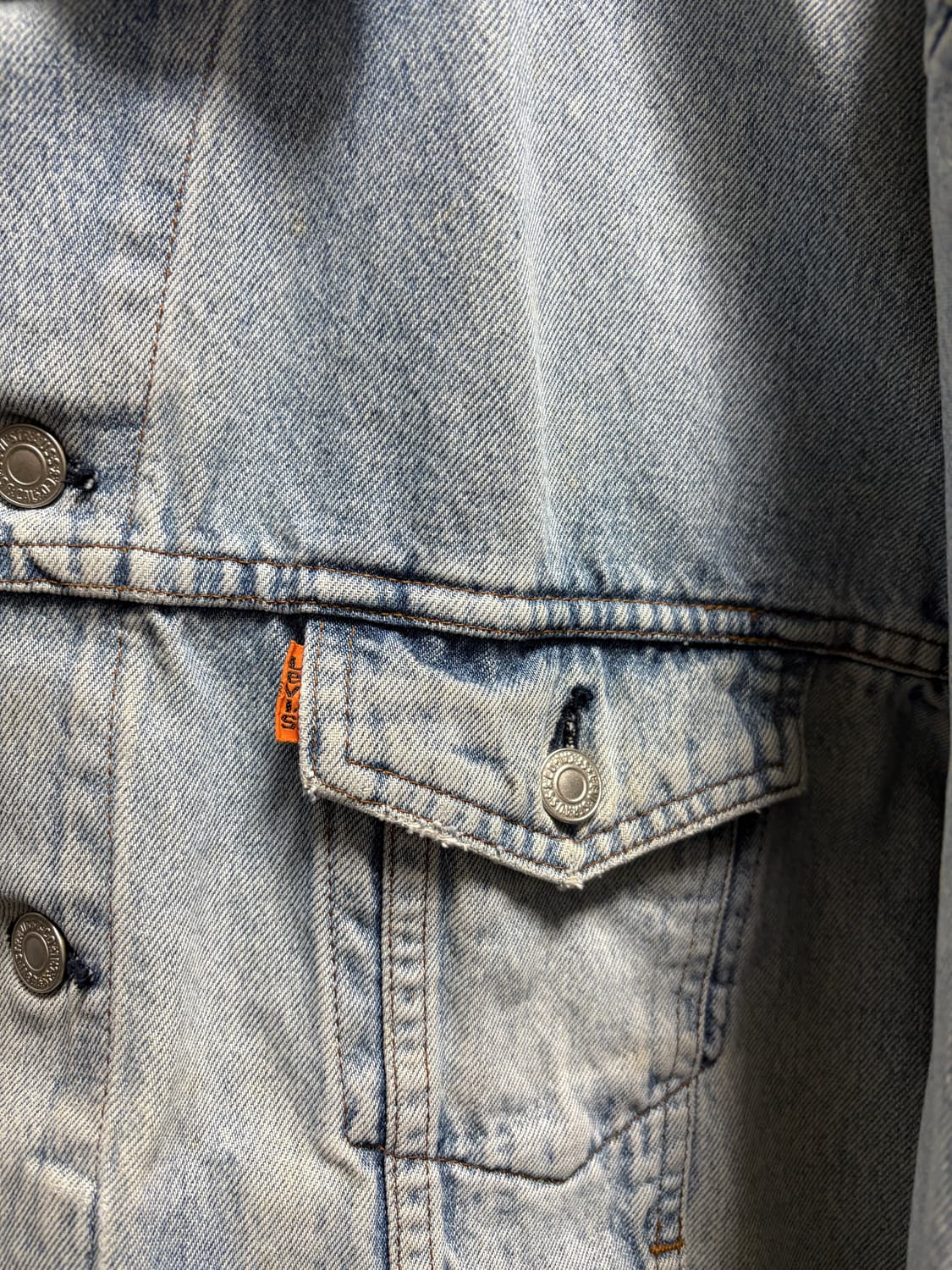 90s 리바이스 오렌지 탭 써드 타입3 데님 자켓 상품이미지3