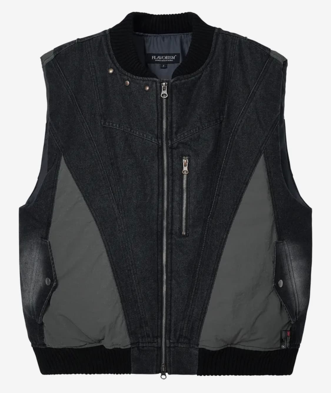 플레이버리즘 하이브리드 데님 패딩 베스트 상품이미지1