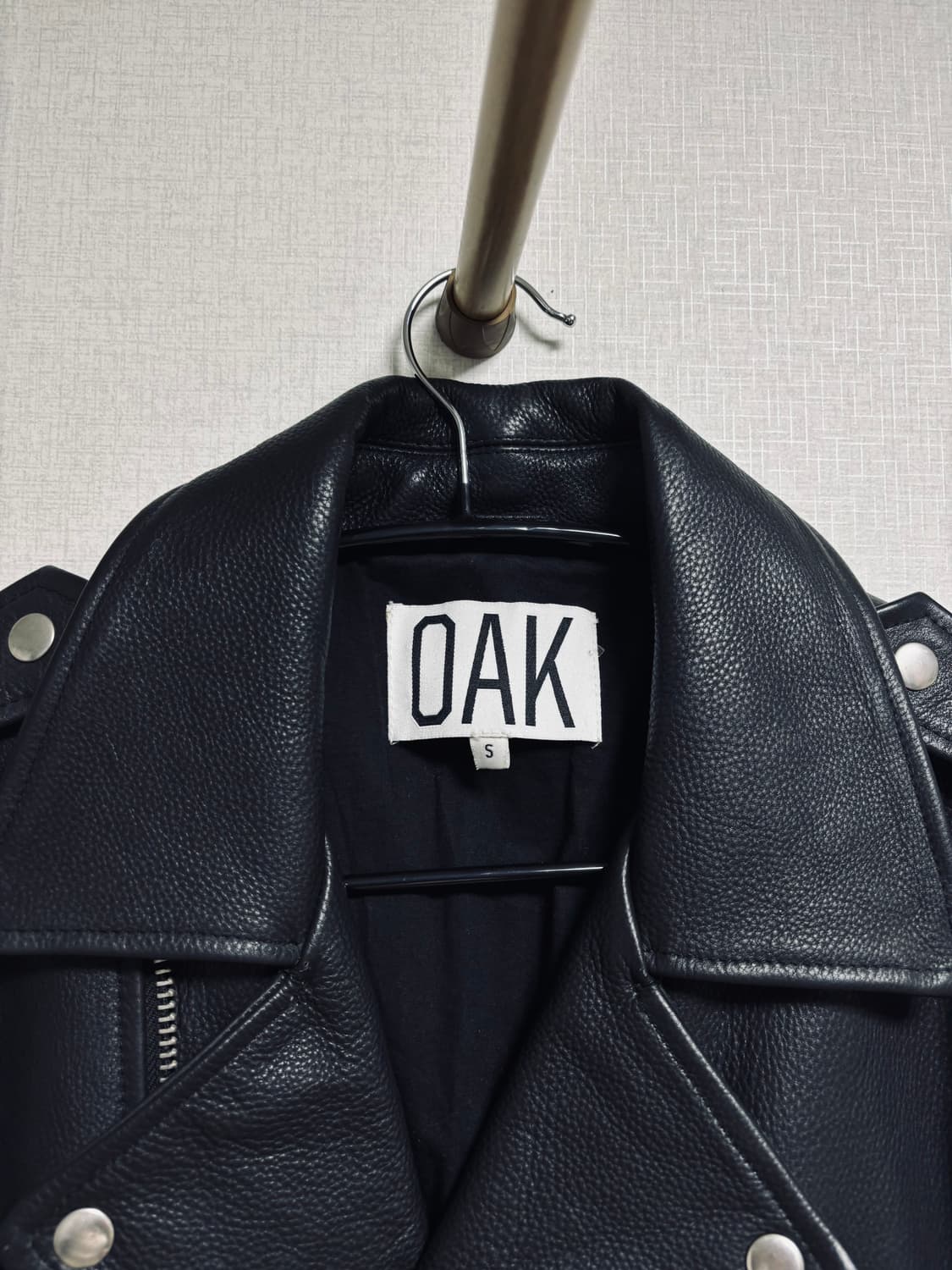 OAK NY Rebel 블랙 소가죽 라이더 자켓 상품이미지2