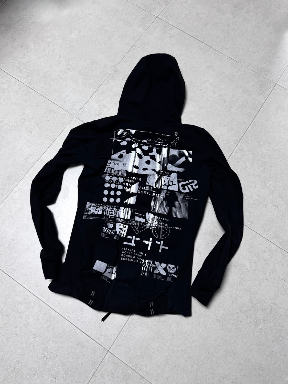 11byBBS / Fuck u 후드 집업 / M 상품이미지1