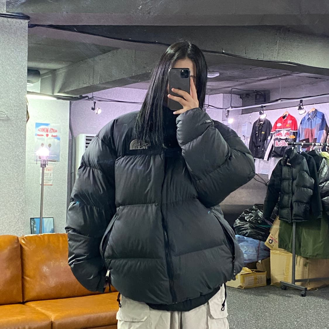 노스페이스 700 나일론 그레이 패딩 B3433 상품이미지1