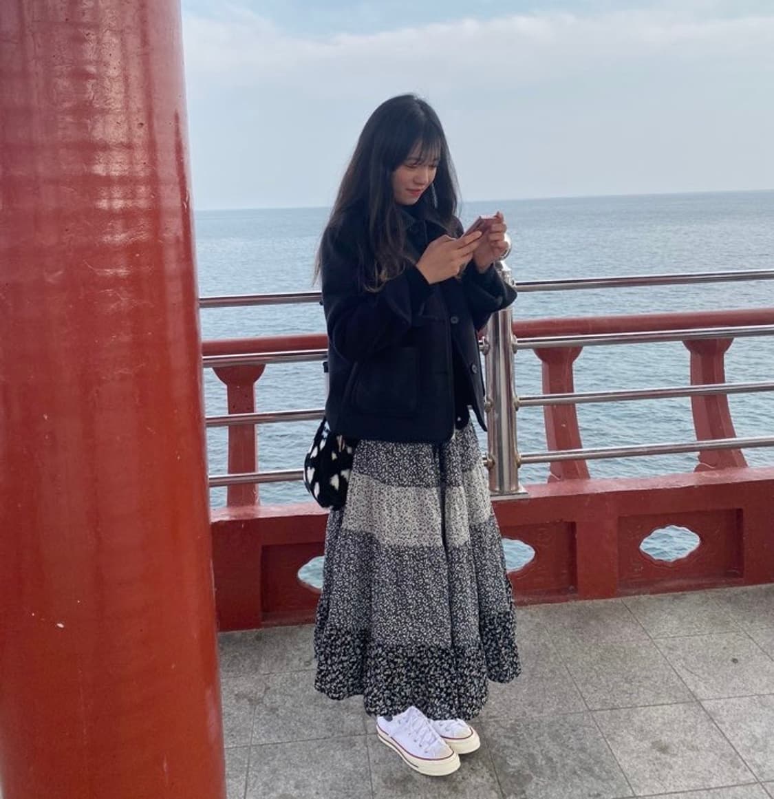로라애슐리 패치워크 롱 스커트 상품이미지1