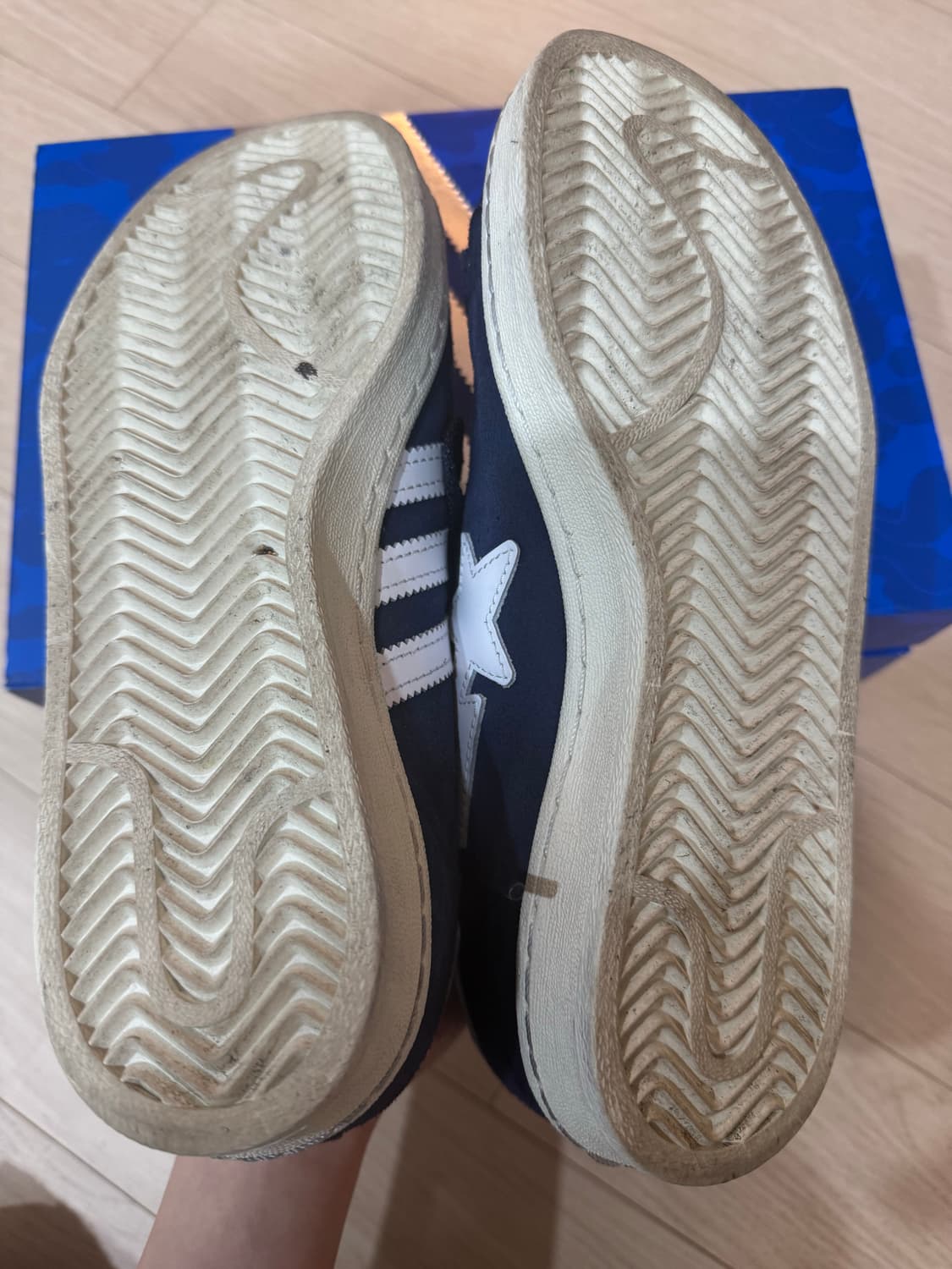 아디다스 베이프 캠퍼스 80s 네이비 235 상품이미지4