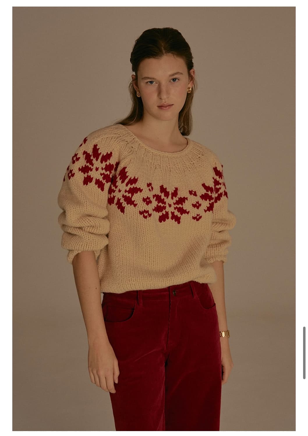 샵엠 노르딕 니트 아이보리 새컨디션 상품이미지2