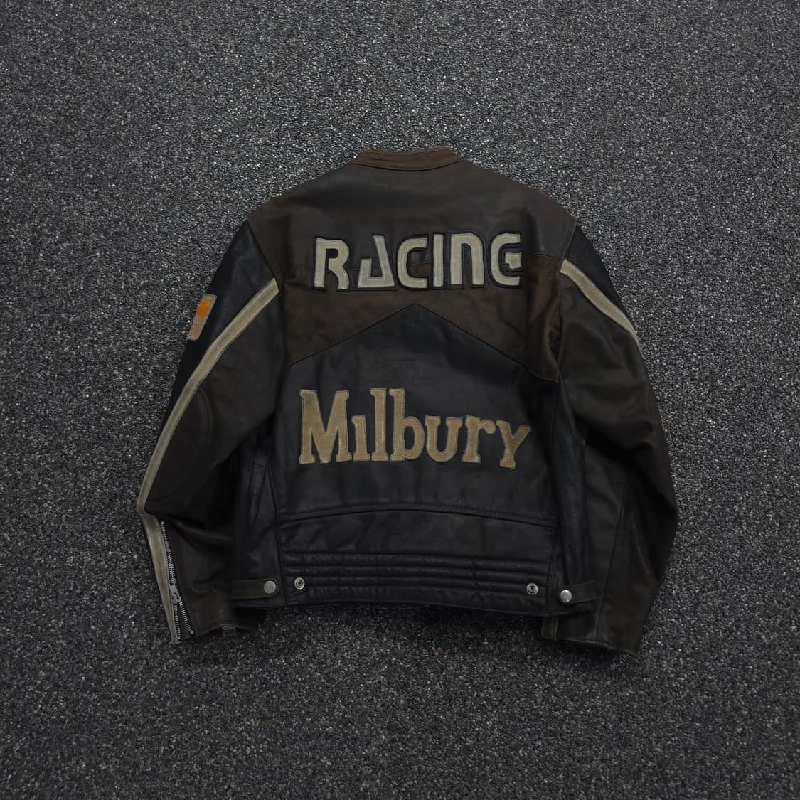 USA 빈티지 소가죽 레이싱 자켓 (M) 상품이미지2