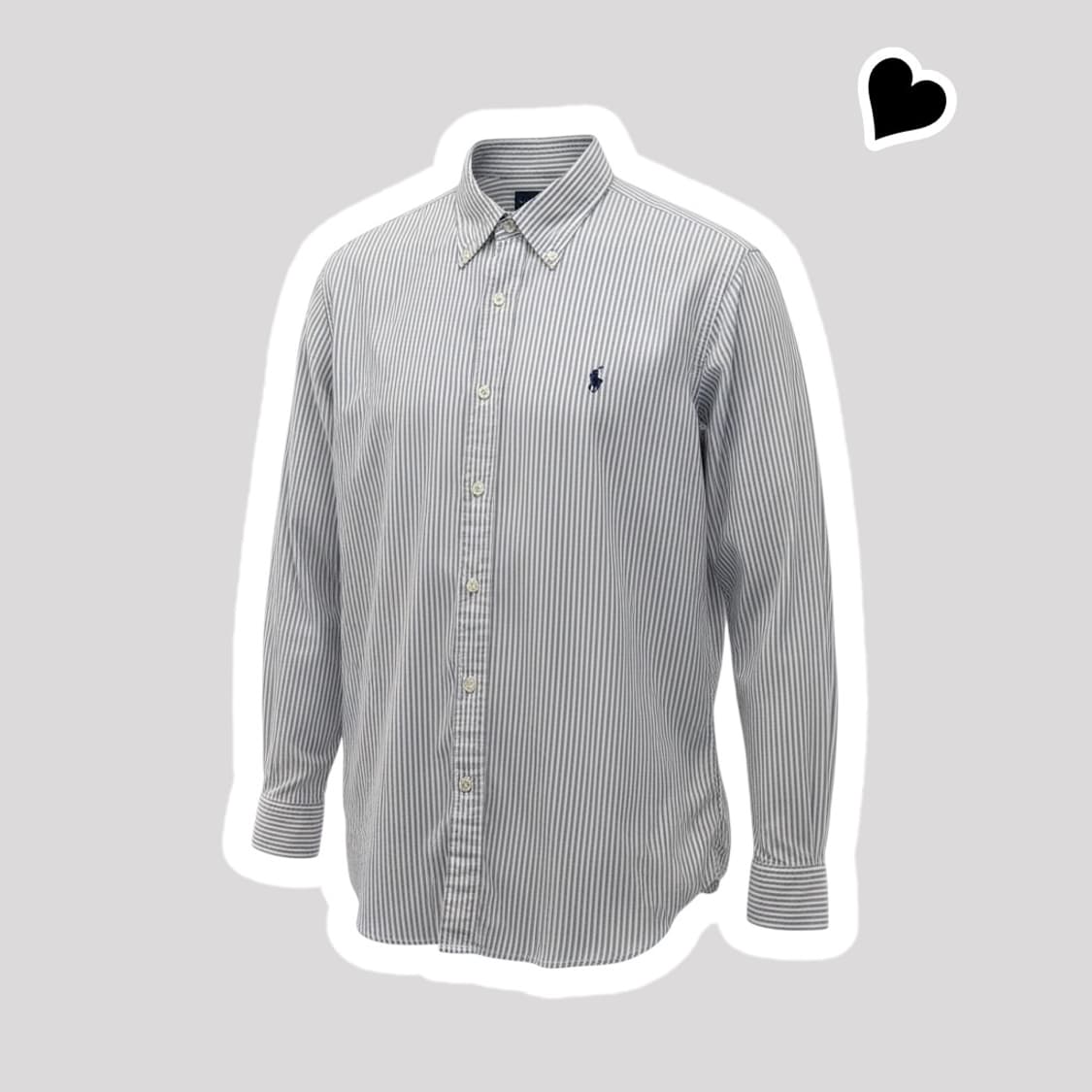 신형 QR라벨 폴로 스트라이프 셔츠 상품이미지1