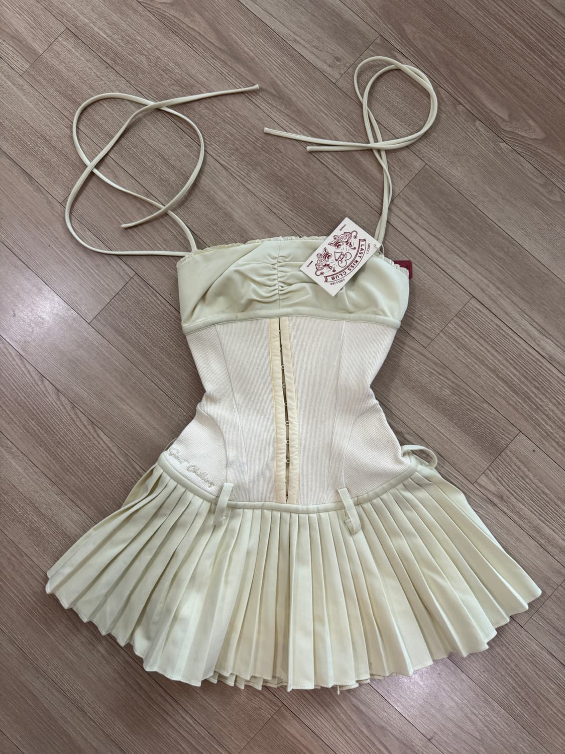 스위트칠링) 코르셋 플리츠 미니 드레스 원피스 상품이미지2