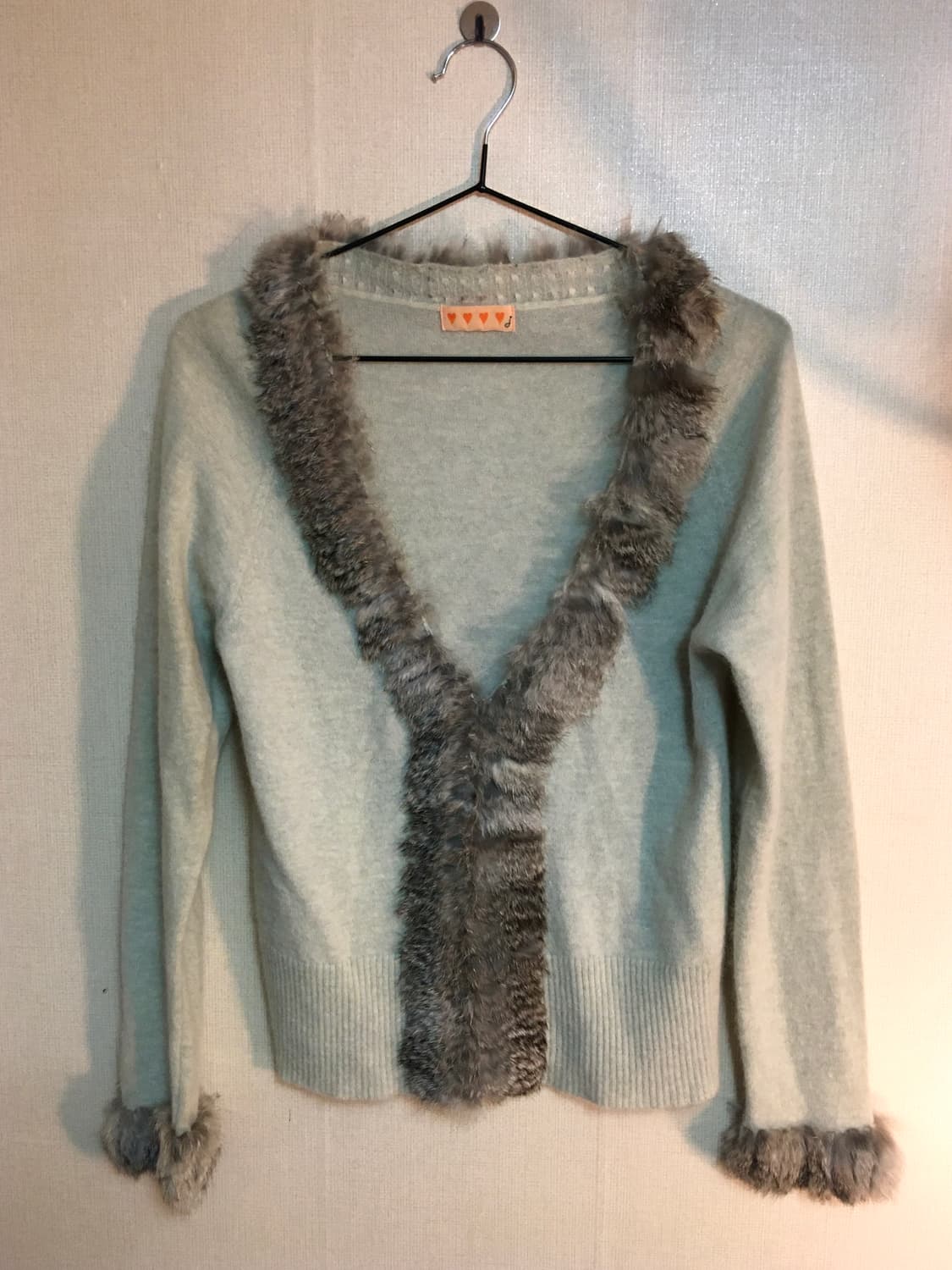 민트 퍼트리밍 가디건 ayadz프리즈프레임레이어룸와이즈걸파우닝빈티지입질연 상품이미지3