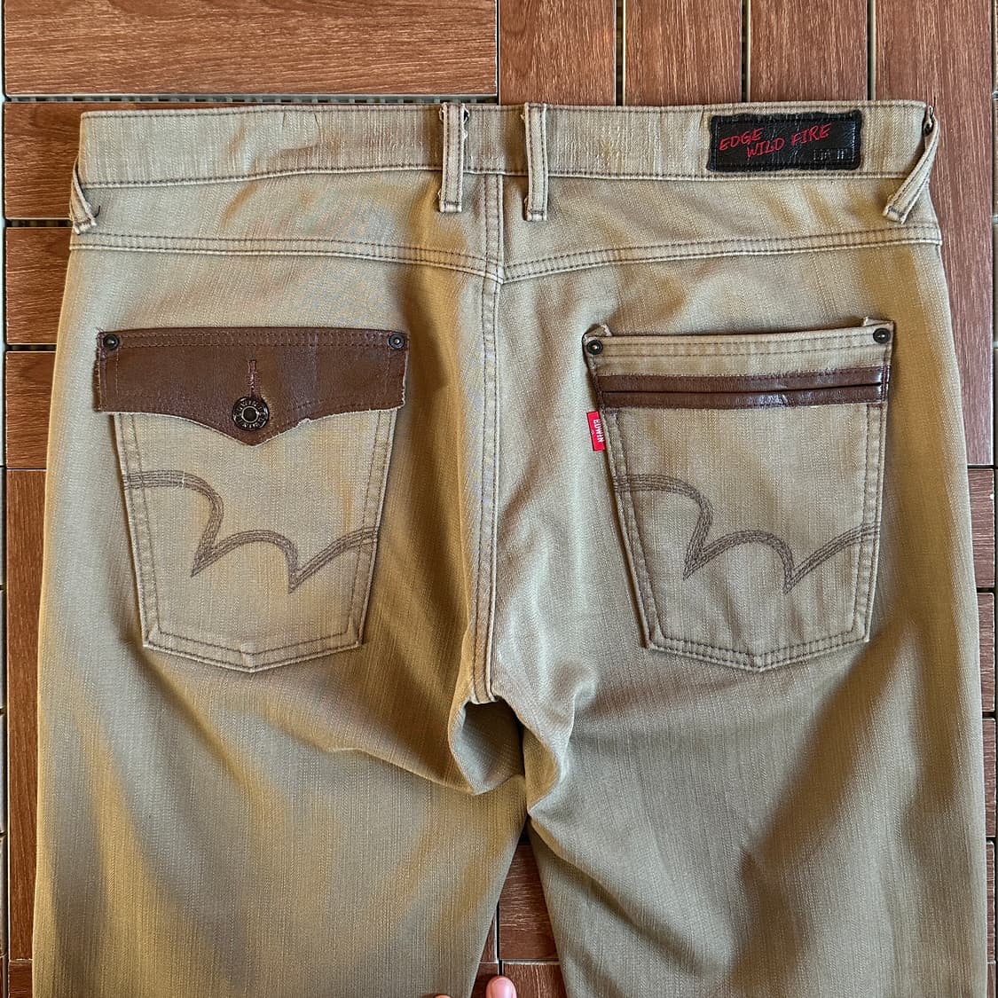 Edwin leather pocket cotton pants 상품이미지4
