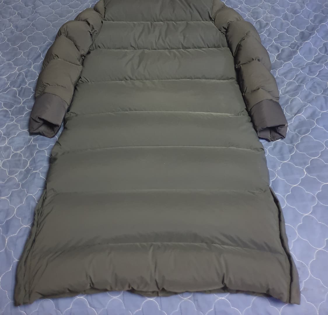 데상트골프 듀얼리스모션 구스다운 롱패딩 블랙그레이 (S) 상품이미지5