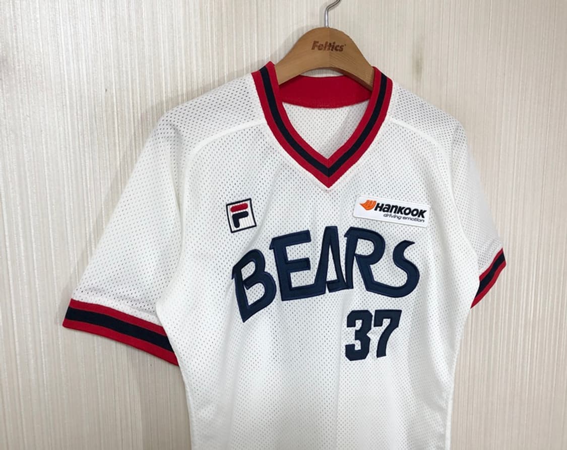 KBO 필라 두산베어스 어센틱 올드 홈유니폼/져지 90 #37 박건우 상품이미지4