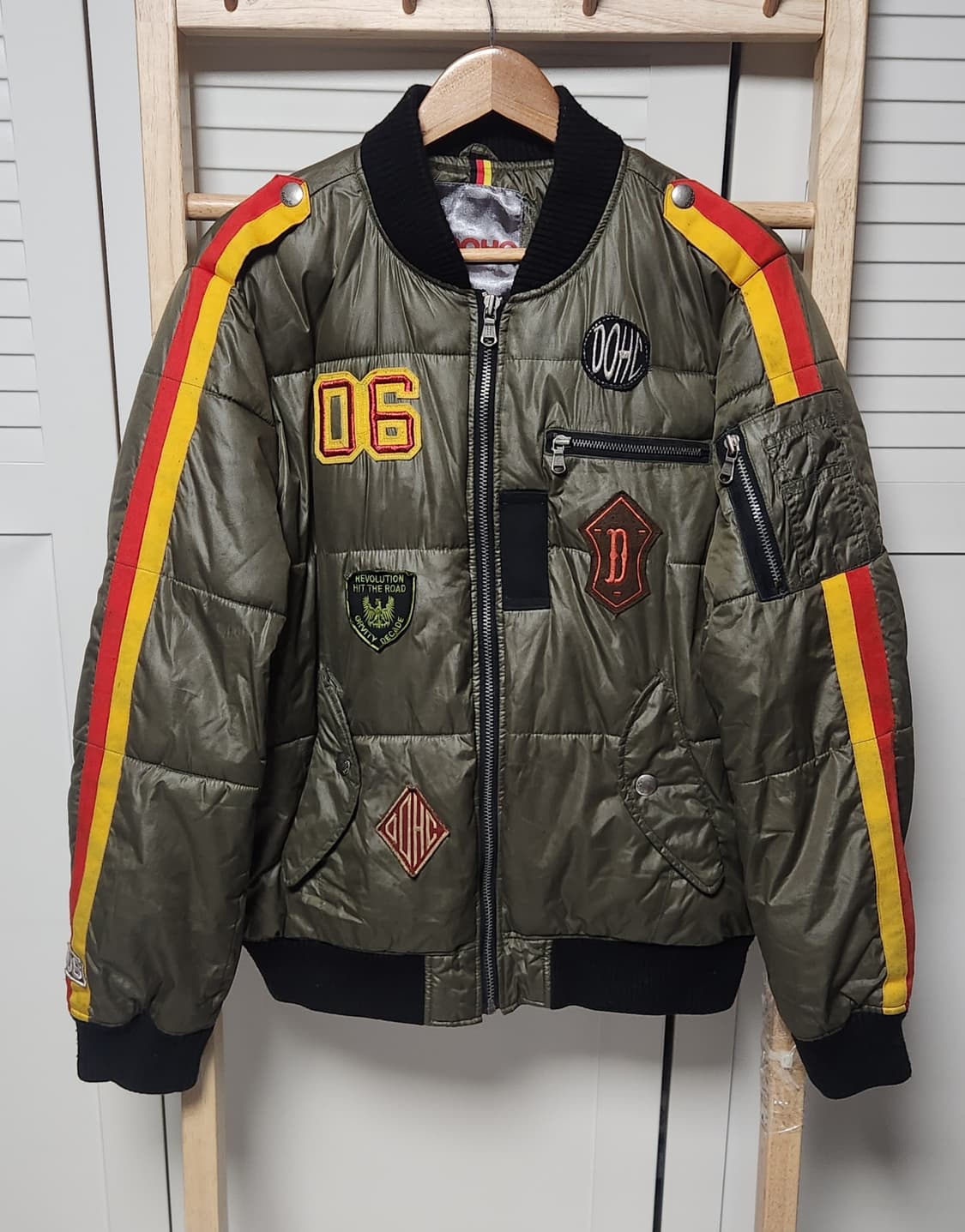 대장 빈티지 dohc 패치 디테일 카키 패딩 MA-1 상품이미지2