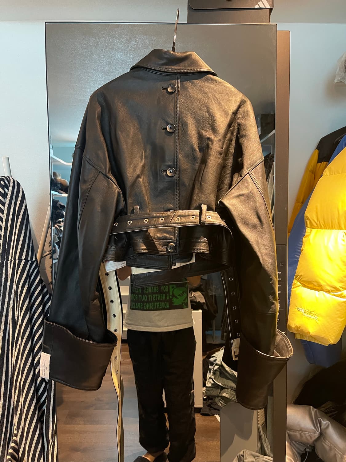 Rokh x h&m 크롭 라이더자켓 상품이미지3