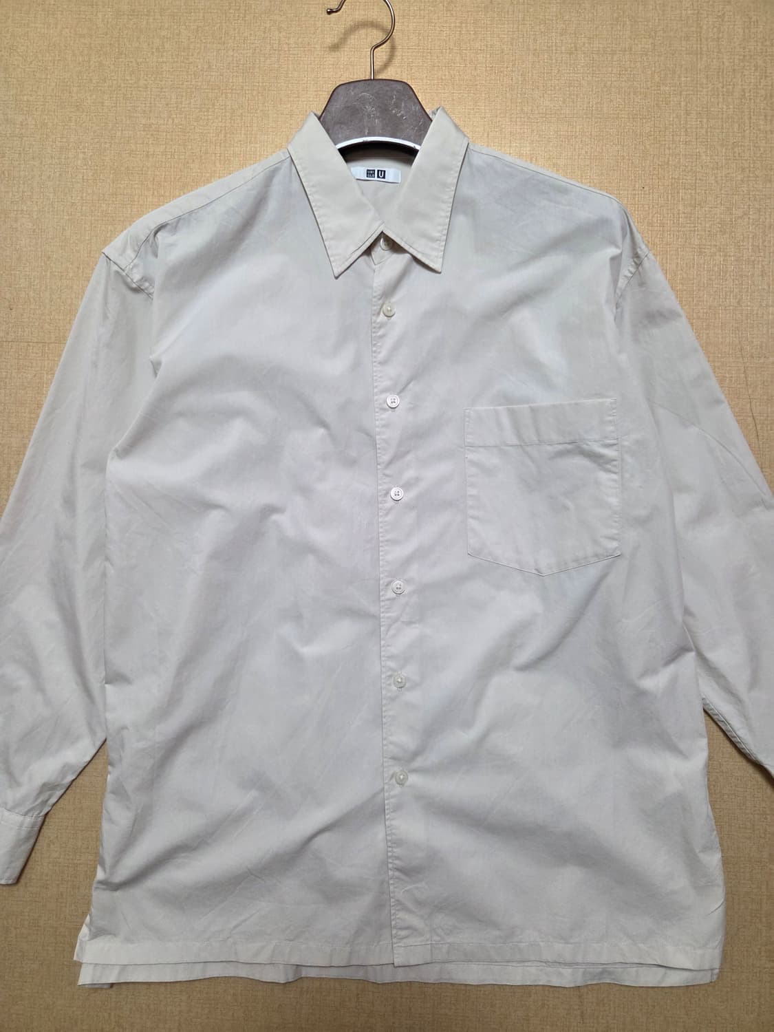 유니클로U 아이보리 오버셔츠 L사이즈 상품이미지1