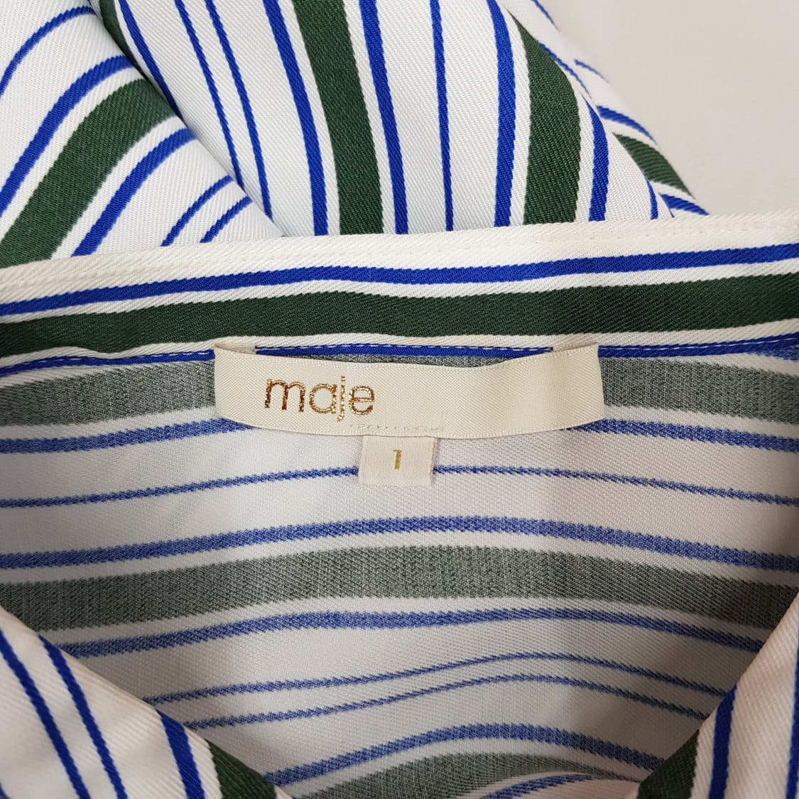 마쥬 스트라이프 루즈핏 셔츠블라우스 1사이즈 상품이미지5