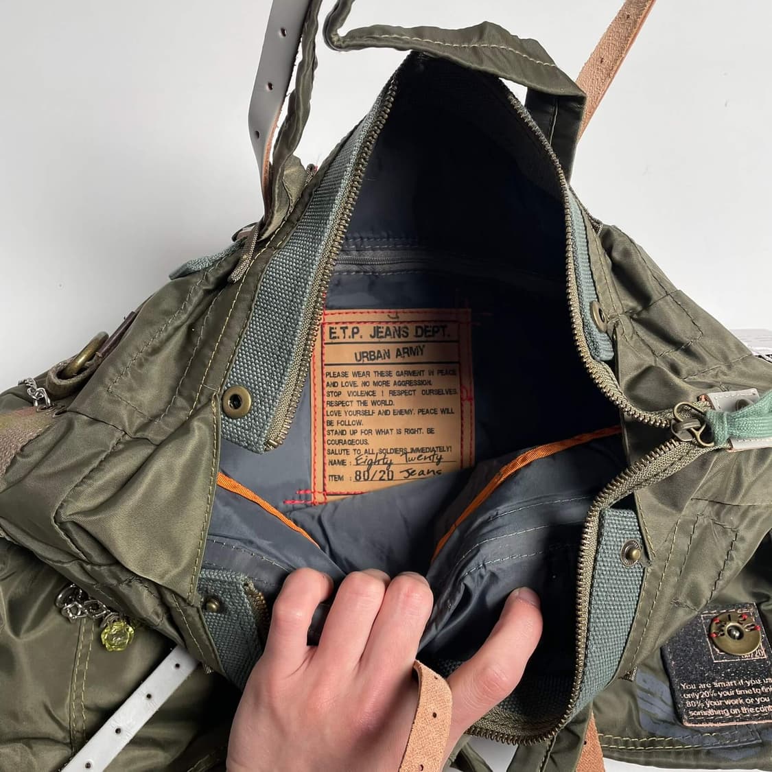 Eighty twenty 체인 밀러터리 나일론 백 상품이미지7