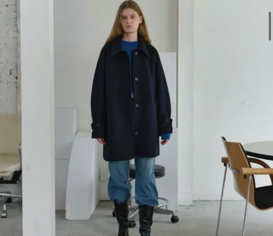 구매) 포저 네이비 하프코트 상품이미지1