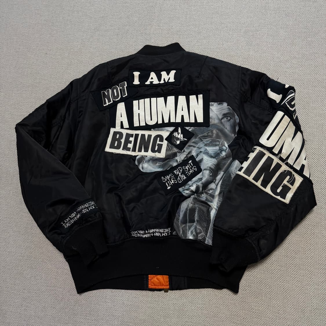 휴먼빙 로고 패치 ma-1 자켓 상품이미지4