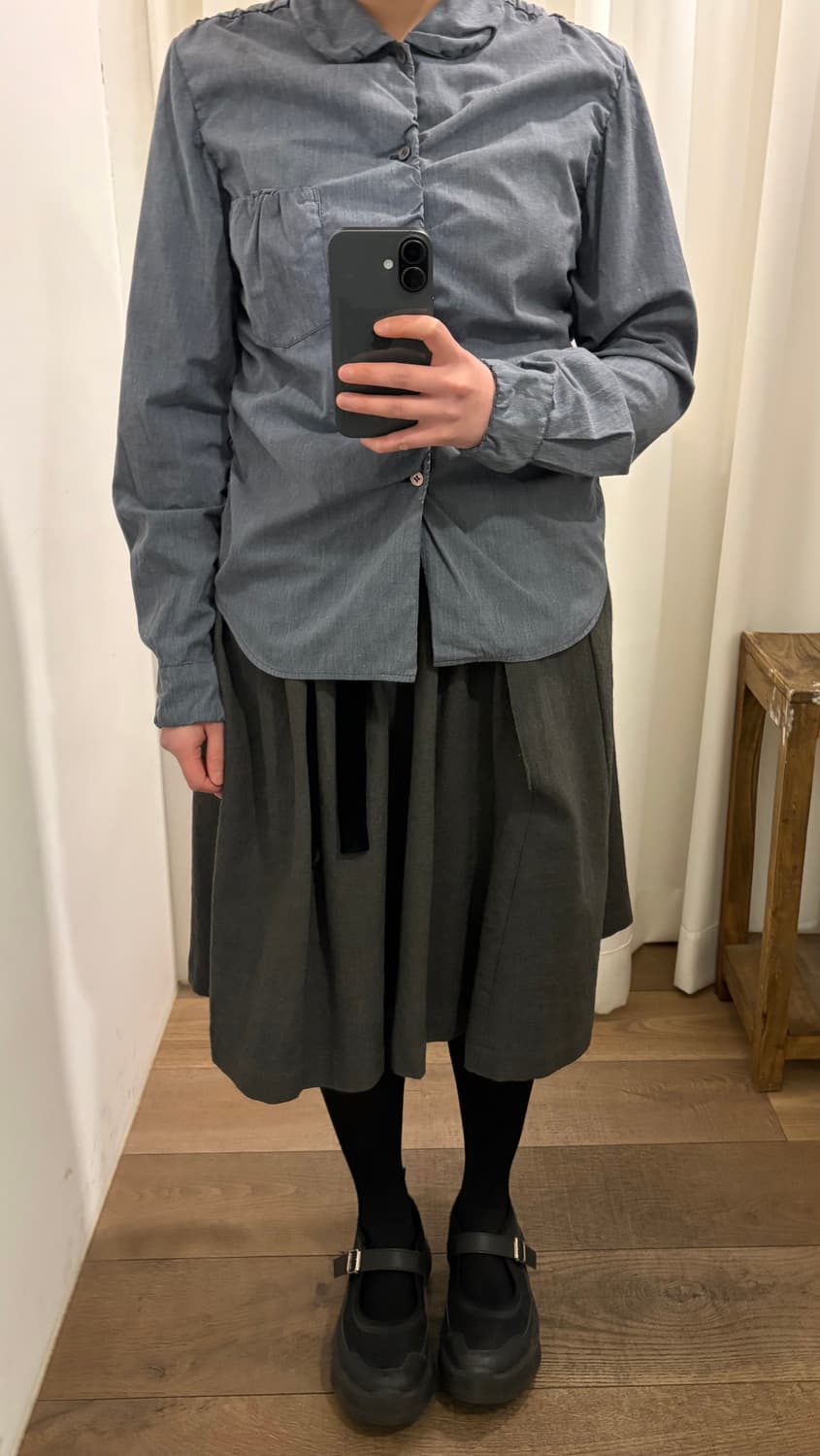 Wool Shirring Ribbon Skirt 상품이미지6