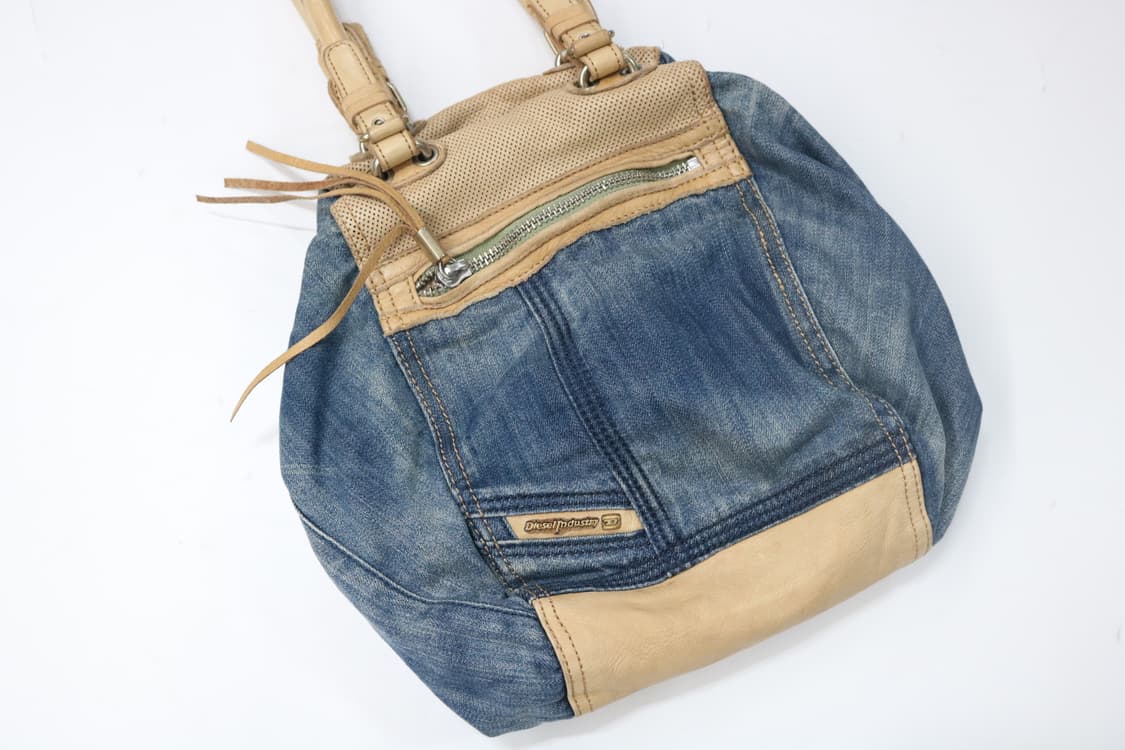 디젤 데님 레더 배색 숄더백 상품이미지4