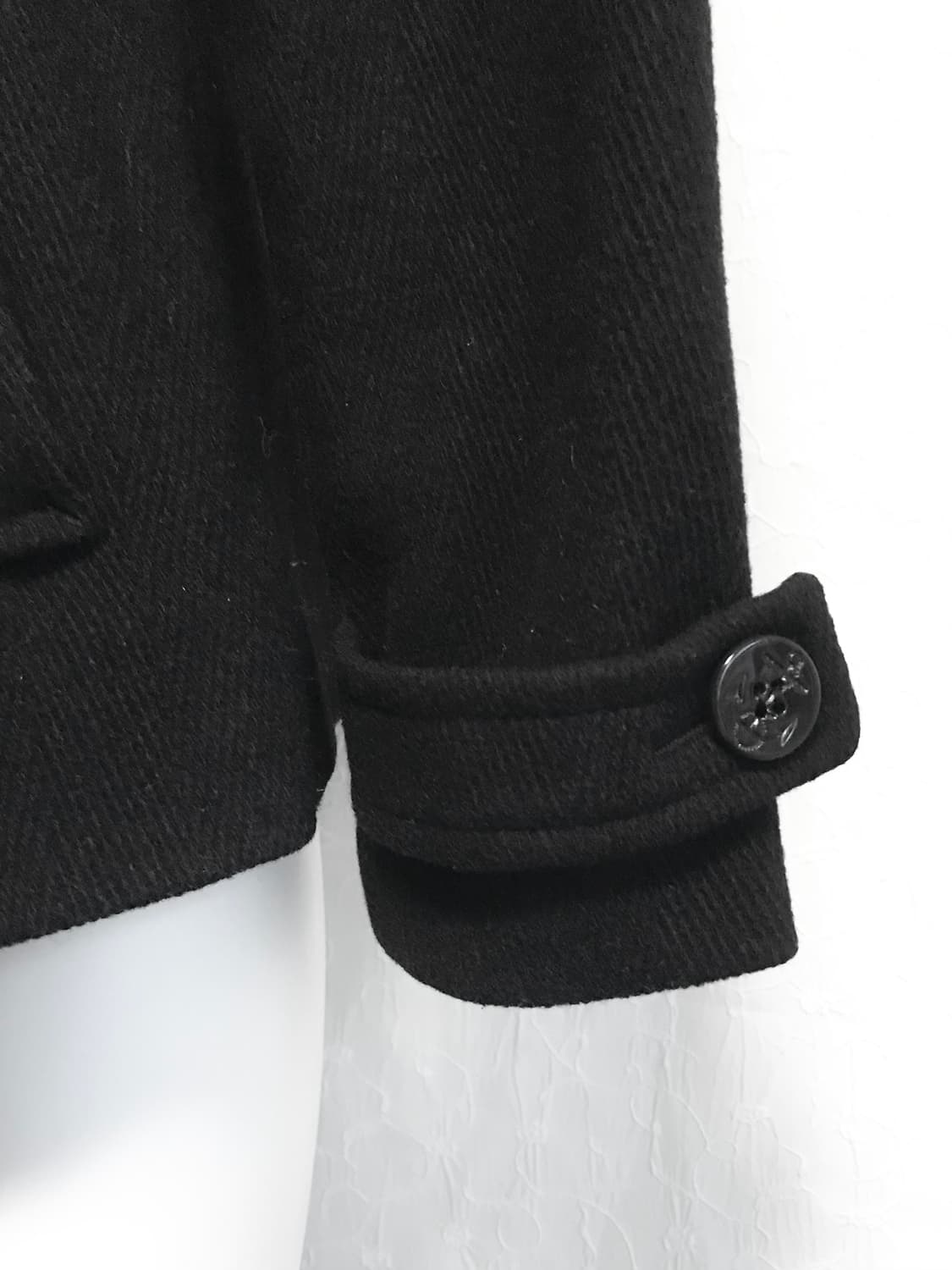 빈티지 사선 버튼 언발 카라 하이넥 울 코트 상품이미지7