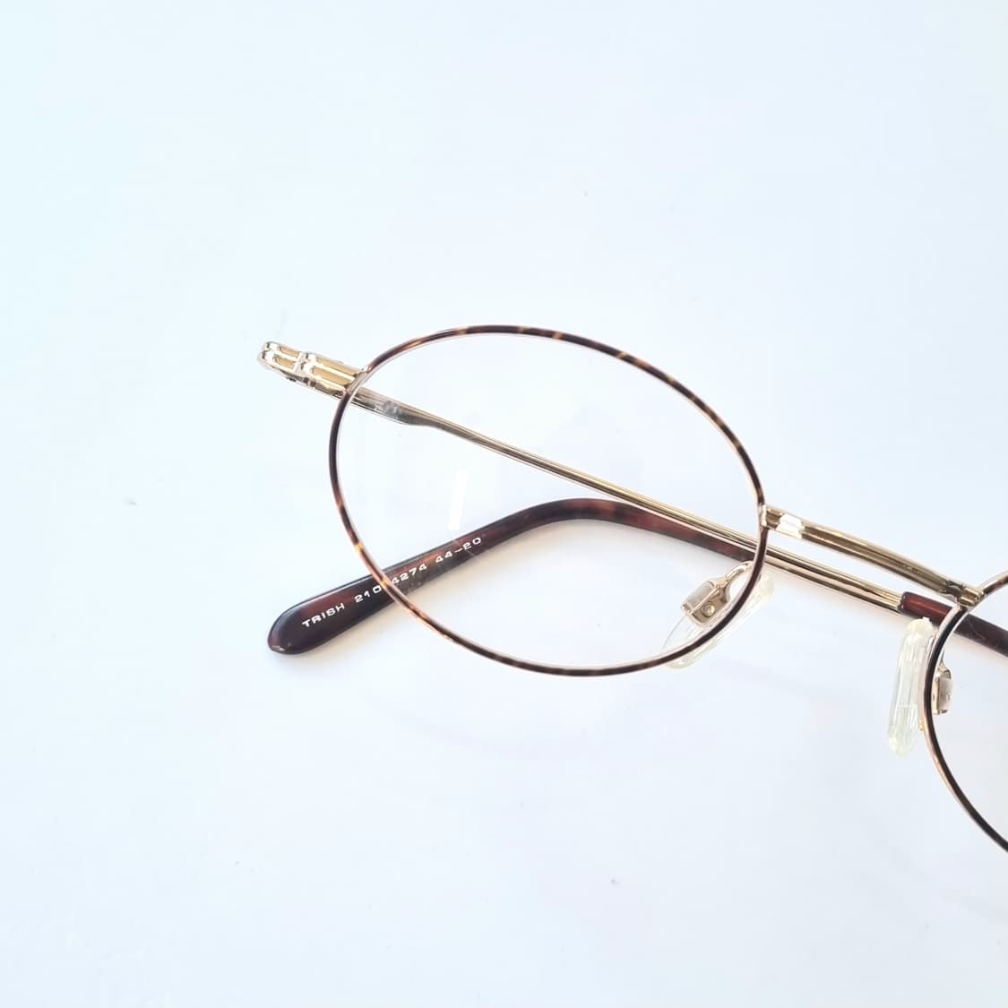 [ 데드스탁 ] 호피&골드 오벌형 빈티지 안경테 1682 상품이미지6