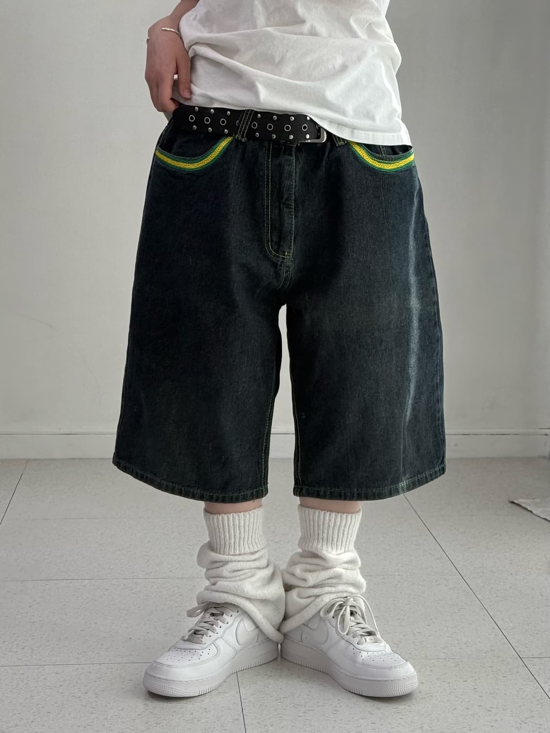 쿠지 데님 버뮤다 팬츠 상품이미지2