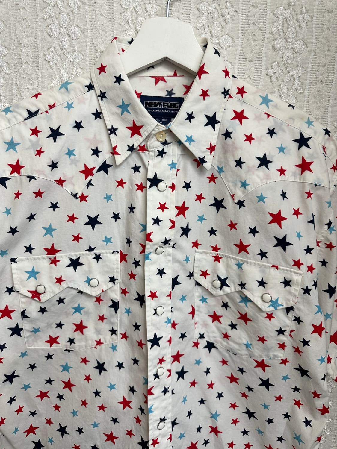 navy flag 별 웨스턴 셔츠 (unisex) 상품이미지4