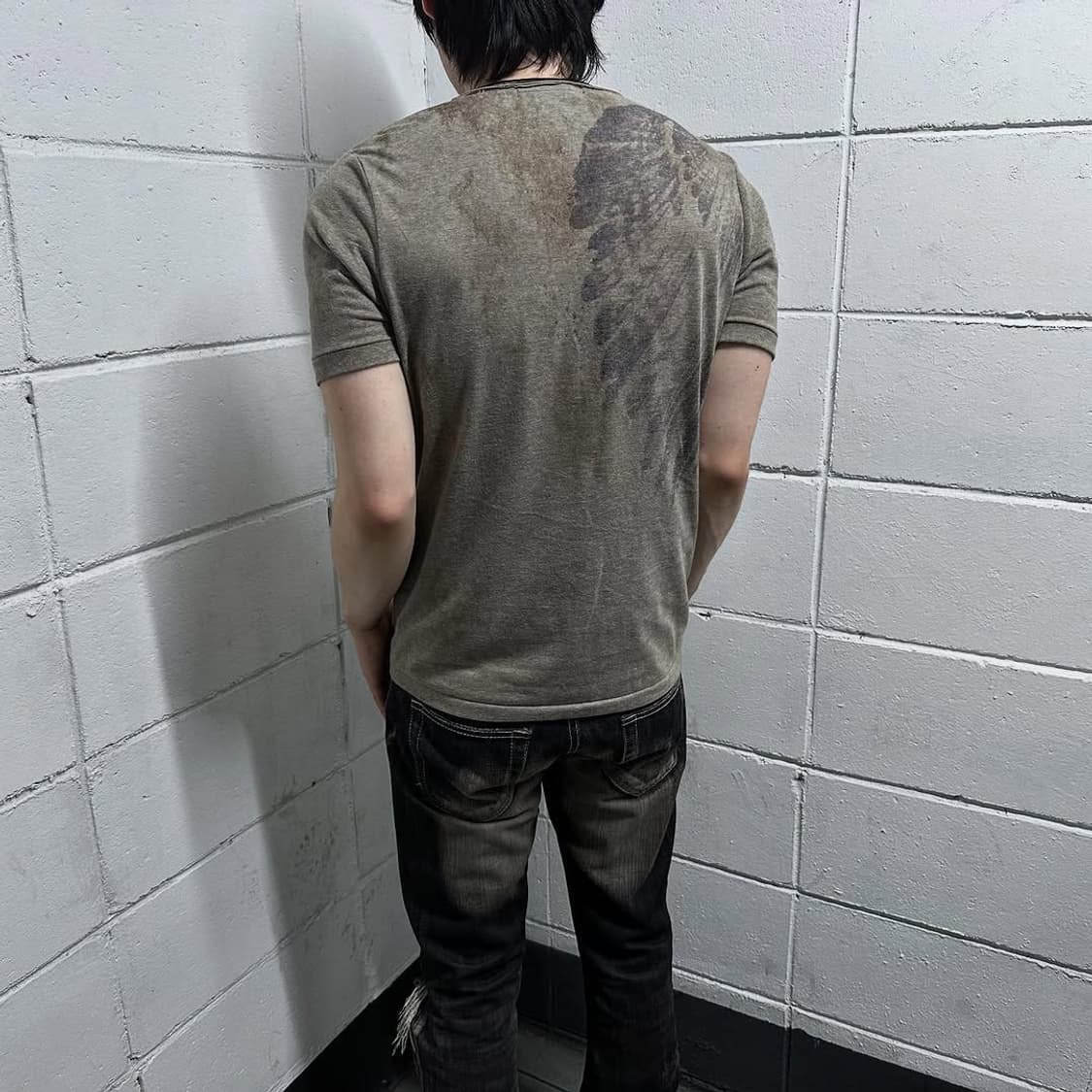back feather printing vkei short 상품이미지2