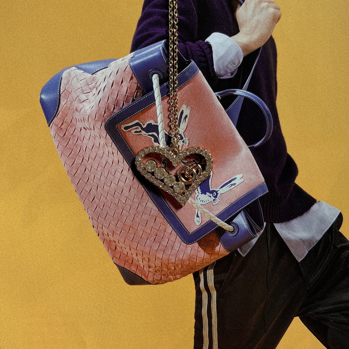 구찌 글리터 하트 글램 골드 목걸이 상품이미지1