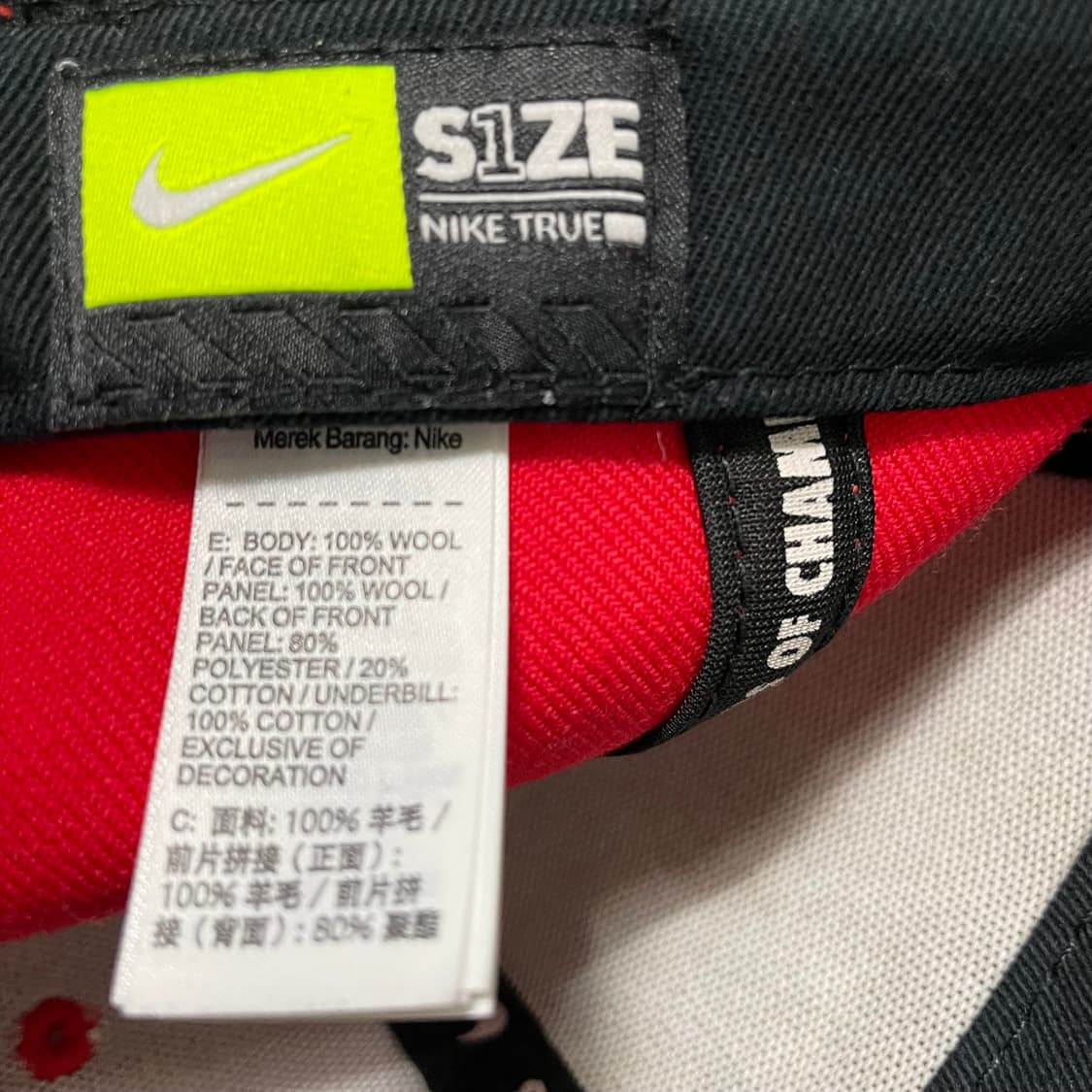 나이키 스냅백 모자 레드/블랙 상품이미지4