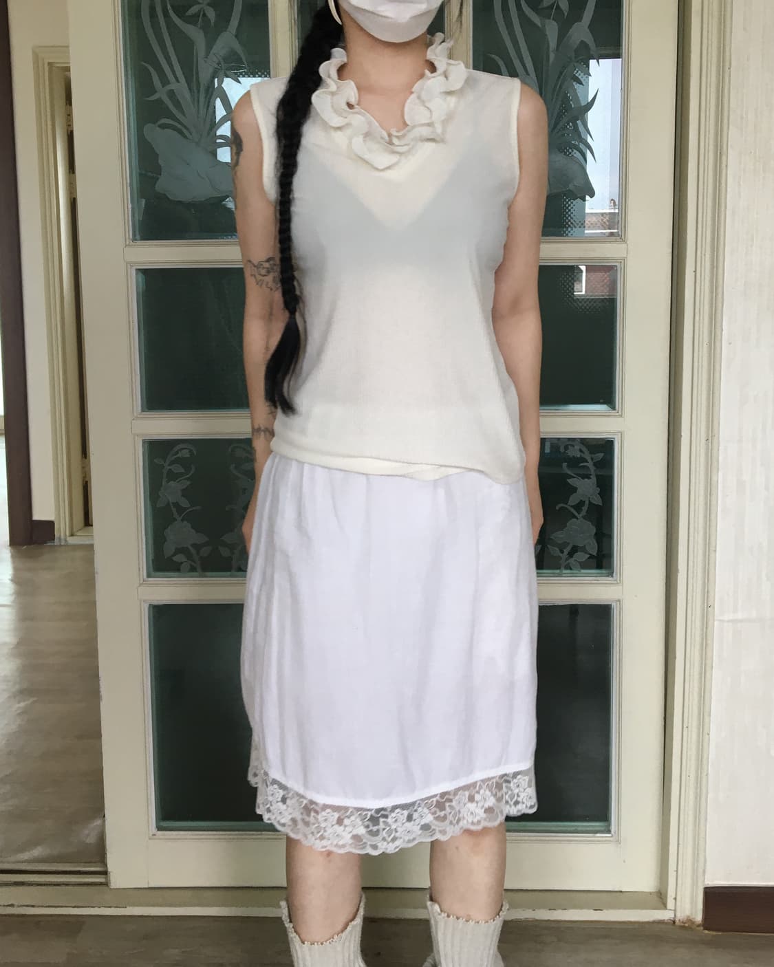 Ruffle point sleeveless 상품이미지1