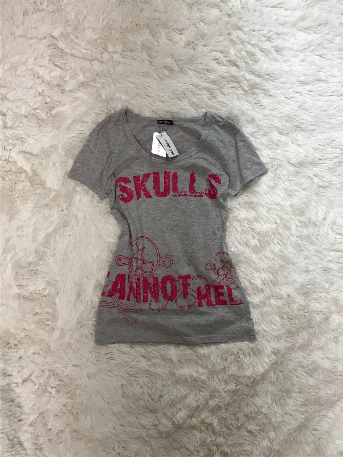 레어 데드스탁 일본빈티지 펑크 LASY DAISY 찡 디테일 반팔 상품이미지2