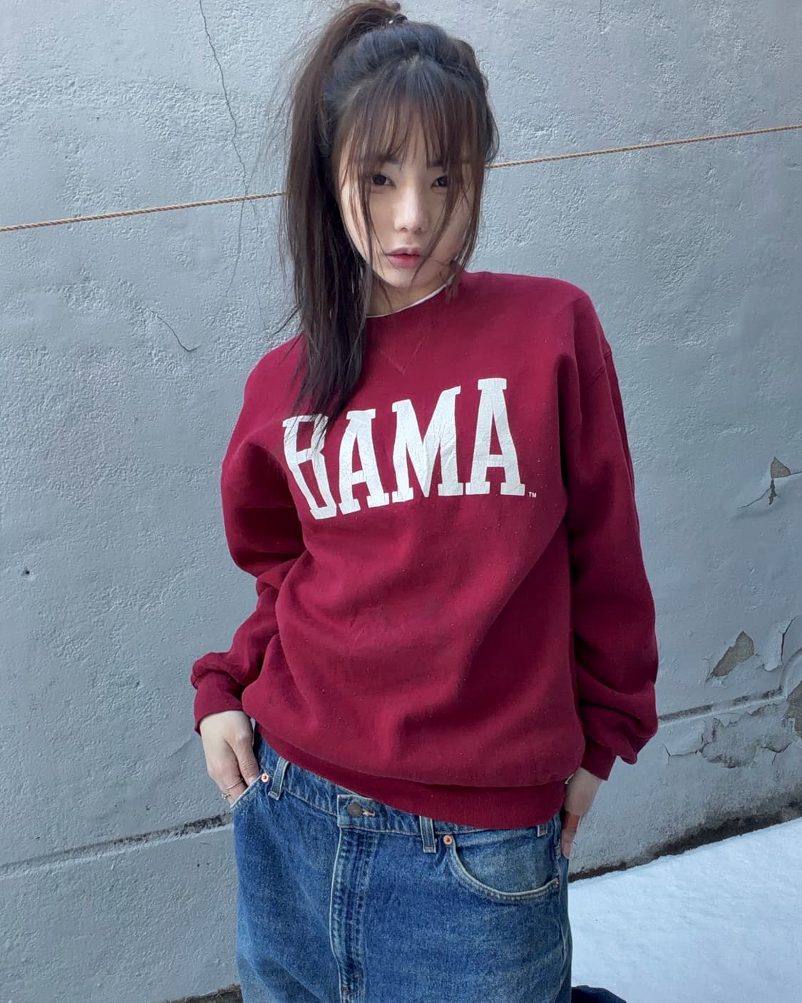 90s RUSSELL U.S.A bama sweat shirt T 상품이미지1